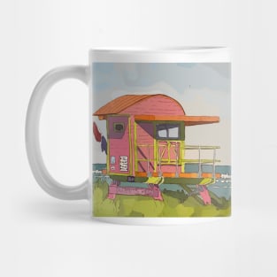 Cute Lifeguard tower in South Beach Miami Florida Mug